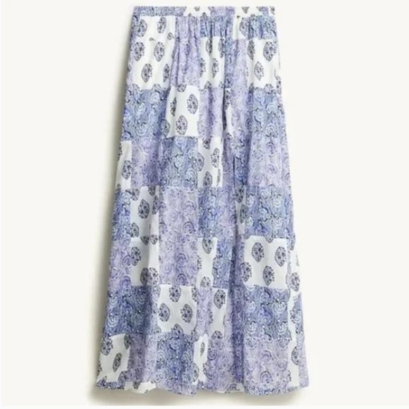 Jupe Patineuse J.CREW Taille 4 - Bleu Marine, Laine Et Soie, Neuve Avec étiquettes